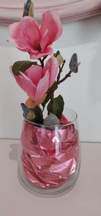 vase verre et fleur DECO, Maison & Meubles, Accessoires pour la Maison | Vases, Moins de 50 cm, Autres couleurs, Enlèvement ou Envoi