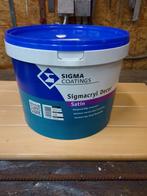 Sigmacryl muurverf 10 liter gebroken wit, Doe-het-zelf en Bouw, Verf, Beits en Lak, Wit, Ophalen