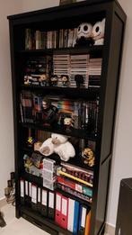 Bibliothèque Ikéa en noir motif chêne, Comme neuf, Enlèvement, Chêne, 25 à 50 cm