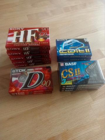 Audio cassettes/muziek cassettes (Sony ,BASF, TDK) 12 stuks beschikbaar voor biedingen