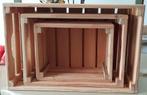 Houten kratten trio, Huis en Inrichting, Ophalen, Minder dan 50 cm, Minder dan 50 cm, Minder dan 50 cm