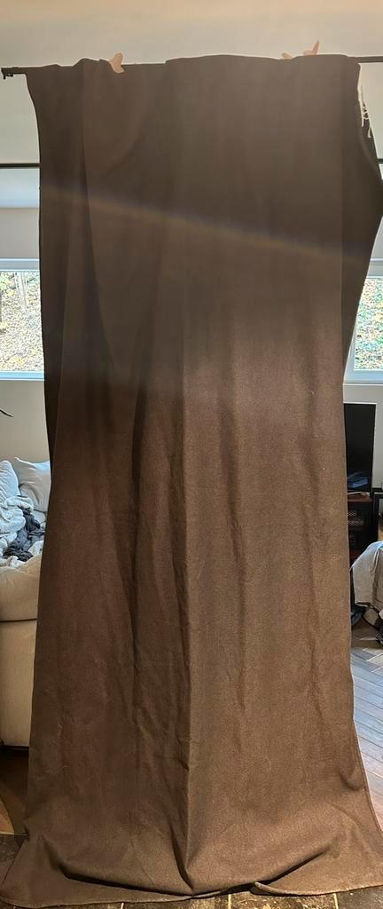 Rideau occultant anthracite à crochets, Maison & Meubles, Ameublement | Rideaux & Stores à lamelles, Comme neuf, Enlèvement