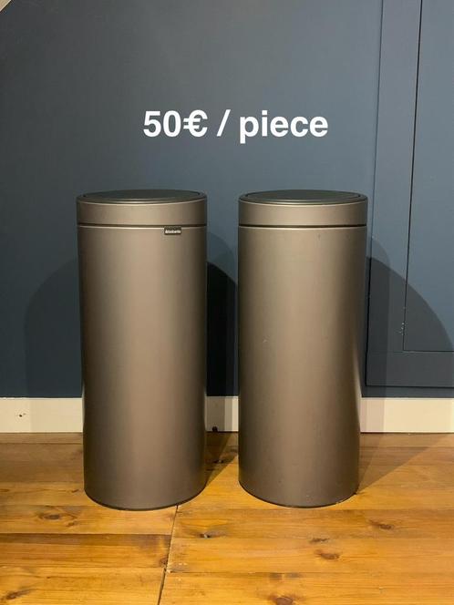 2 Brabantia Touch Bin prullenbakken 30l, Huis en Inrichting, Woonaccessoires | Prullenbakken, Gebruikt, Metaal, Ophalen