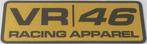 VR46 Racing Apparel metallic sticker #46, Motos