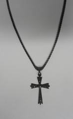 ketting met hanger in de kleur donkergrijs, Handtassen en Accessoires, Kettingen, Ophalen, Gebruikt, Grijs, Overige materialen