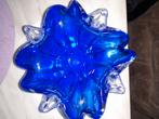Mooie blauwe murano schaal, Ophalen, Zo goed als nieuw, Glas, Schaal