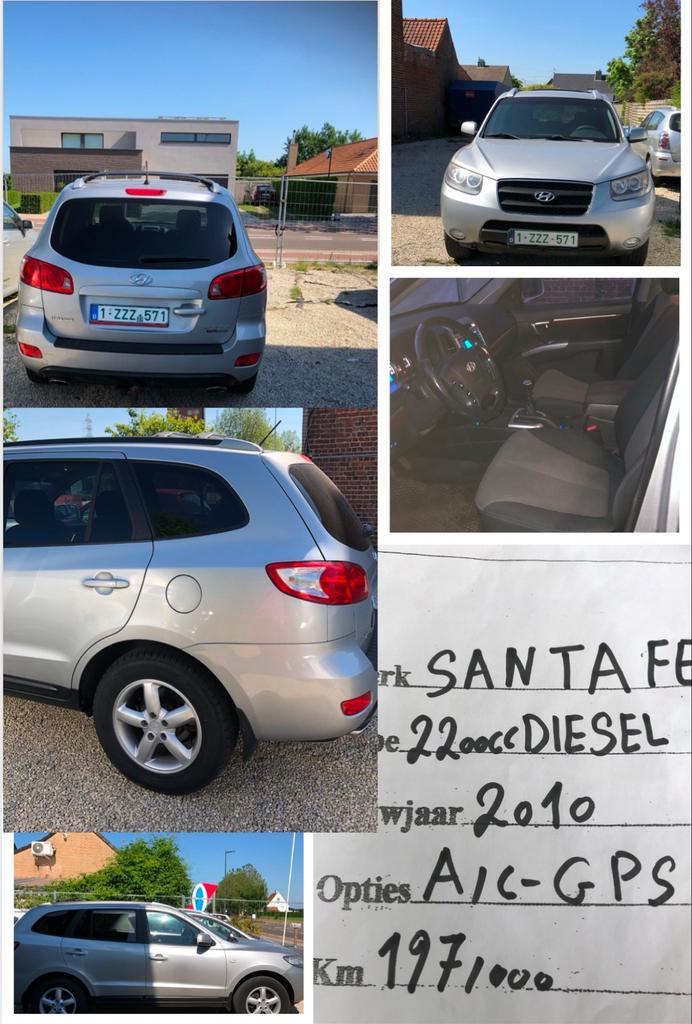 Hyundai SantaFe 2.2 CRDi 4x4 – 2010 – Bon état, Auto's, Hyundai, Particulier, Santa Fe, 4x4, Diesel, Automaat, Overige bekleding