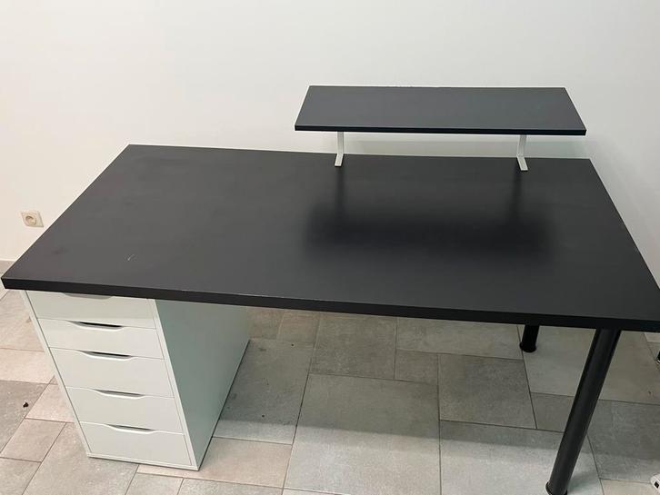 Bureau avec caisson à tiroirs IKEA, Huis en Inrichting, Bureaus, Gebruikt, Bureau, Ophalen