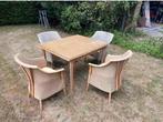 Lloyd loom tafel + 6 stoelen, Tuin en Terras, Tuinsets en Loungesets, Ophalen, Gebruikt, Tuinset, Eettafel