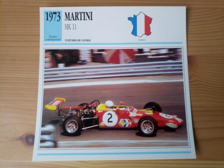 Martini - Edito Service kaarten auto bouwperiode 1973-1984, Verzamelen, Automerken, Motoren en Formule 1, Zo goed als nieuw, Auto's