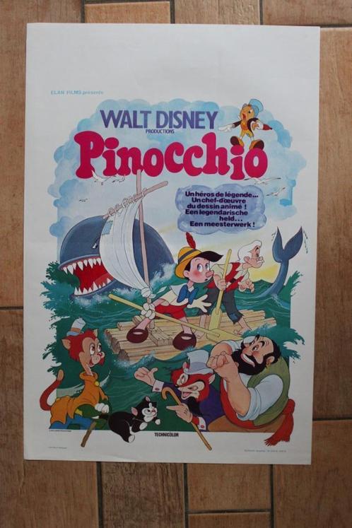 filmaffiche Walt Disney Pinocchio filmposter, Collections, Posters & Affiches, Comme neuf, Cinéma et TV, A1 jusqu'à A3, Rectangulaire vertical