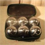 Lot de 6 boules de pétanque en métal Prima dans un étui, Sports & Fitness, Sports & Fitness Autre, Enlèvement ou Envoi, Comme neuf