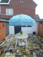 Table de jardin avec parasol, Synthétique, Rectangulaire, Enlèvement, Utilisé