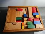 houten kist met houten blokken, Kinderen en Baby's, Speelgoed | Houten speelgoed, Ophalen