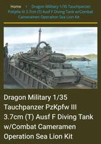 Dragon tauchpanzer 1/35 gezocht , iemand deze te koop aub ??, Overige merken, Tank, Groter dan 1:32, Ophalen of Verzenden