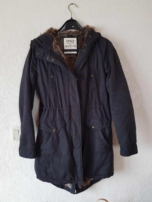 Veste ONLY hiver femme bleu foncé taille S, Kleding | Dames, Jassen | Winter, Zo goed als nieuw, Maat 36 (S), Blauw, Ophalen of Verzenden