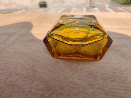 Geometrisch potje van kristal art deco, Antiek en Kunst, Antiek | Glaswerk en Kristal, Ophalen of Verzenden