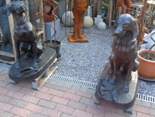 Gietijzeren jachthondenbeeld, het koppel, Tuin en Terras, Tuinwanddecoratie, Nieuw, Ophalen