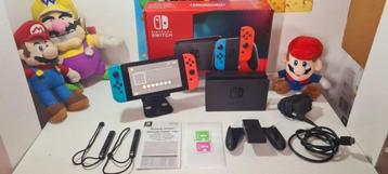 Nintendo switch-console (compleet) + 12 games + garantie +++