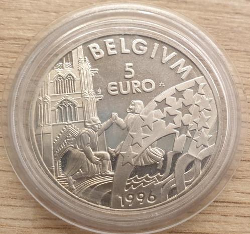 5 euros - Albert II 1996, Postzegels en Munten, Munten | Europa | Euromunten, Losse munt, 5 euro, België, Ophalen of Verzenden