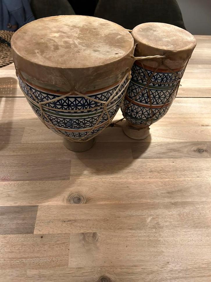 Marokkaanse keramische trommels, Muziek en Instrumenten, Percussie, Gebruikt, Trommel, Ophalen
