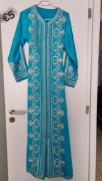 Caftan marokkaanse jurk, Blauw, Zo goed als nieuw, Maat 36 (S), Ophalen