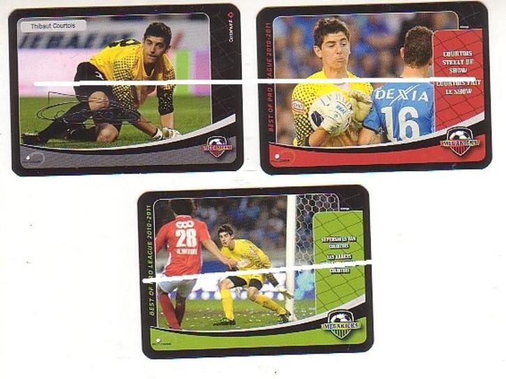 Megakicks / Thibaut Courtois / 3 kaartjes, Verzamelen, Sportartikelen en Voetbal, Zo goed als nieuw, Poster, Plaatje of Sticker