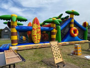 Verhuur hindernisbaan Beach Run met een familieglijbaan beschikbaar voor biedingen