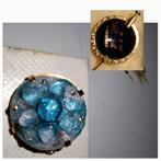 Broche ancienne emaux d art limoges, 4 tot 7 cm, Gebruikt, Blauw, Ophalen of Verzenden