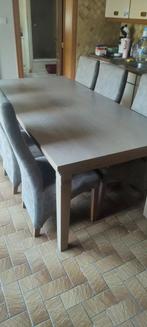Tafel uitschuifbaar met 6 stoelen, Ophalen, Gebruikt