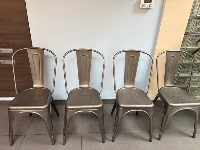 4 sièges TOLIX A originaux, Maison & Meubles, Chaises, Comme neuf, Quatre, Métal, Gris, Enlèvement