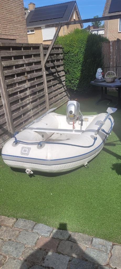Rubberboot QuickSilver 240A met Honda buitenboordmotor, Watersport en Boten, Rubberboten, Zo goed als nieuw, Quicksilver, Airdeck
