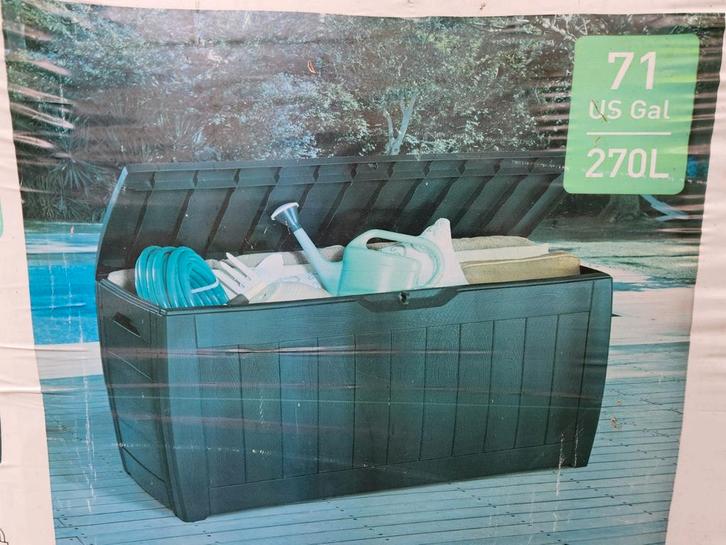 Opbergbox kussenbox (NIeuwe doos), Tuin en Terras, Bergingen en Tuinkasten, Nieuw, Kunststof, Ophalen