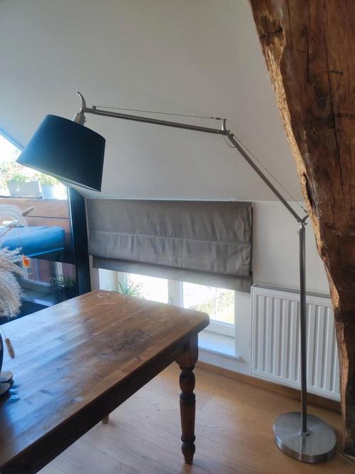 Verstelbare staande vloerlampen (2 stuks)met extra lampenkap, Huis en Inrichting, Lampen | Vloerlampen, Metaal, Ophalen