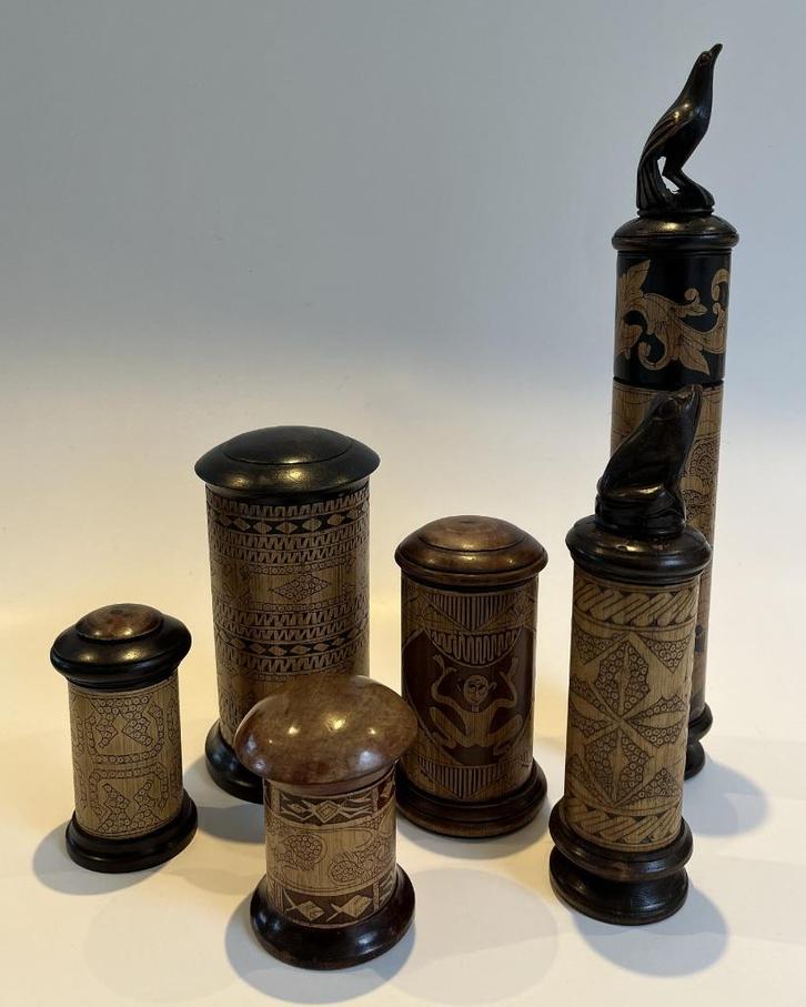 Antieke Indonesische bewaarkokers, Antiek en Kunst, Curiosa en Brocante, Ophalen of Verzenden