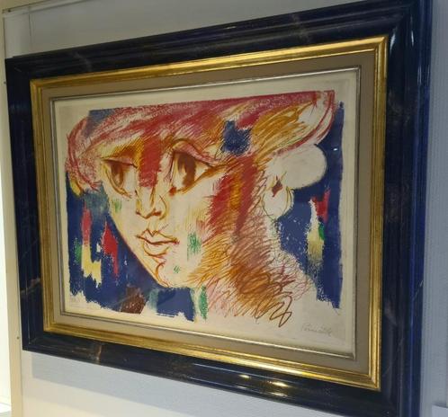 Moderne kleurentekening van Roger Somville, Antiek en Kunst, Kunst | Schilderijen | Modern, Ophalen