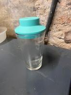 Gobelet en verre avec couvercle hermétique, Zo goed als nieuw