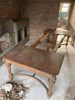 2 buffetkasten + uitschuifbare tafel in massief hout, Antiek en Kunst, Ophalen