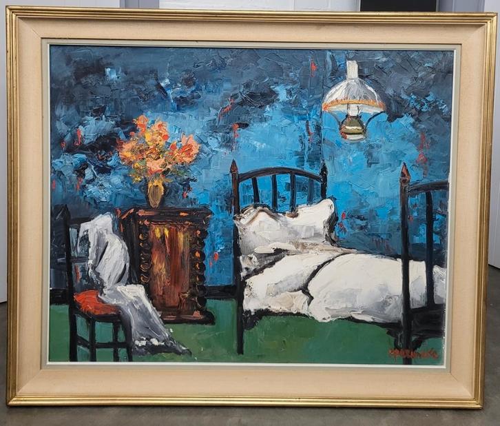 Paul PERMEKE, de slaapkamer, Antiquités & Art, Art | Peinture | Classique, Enlèvement