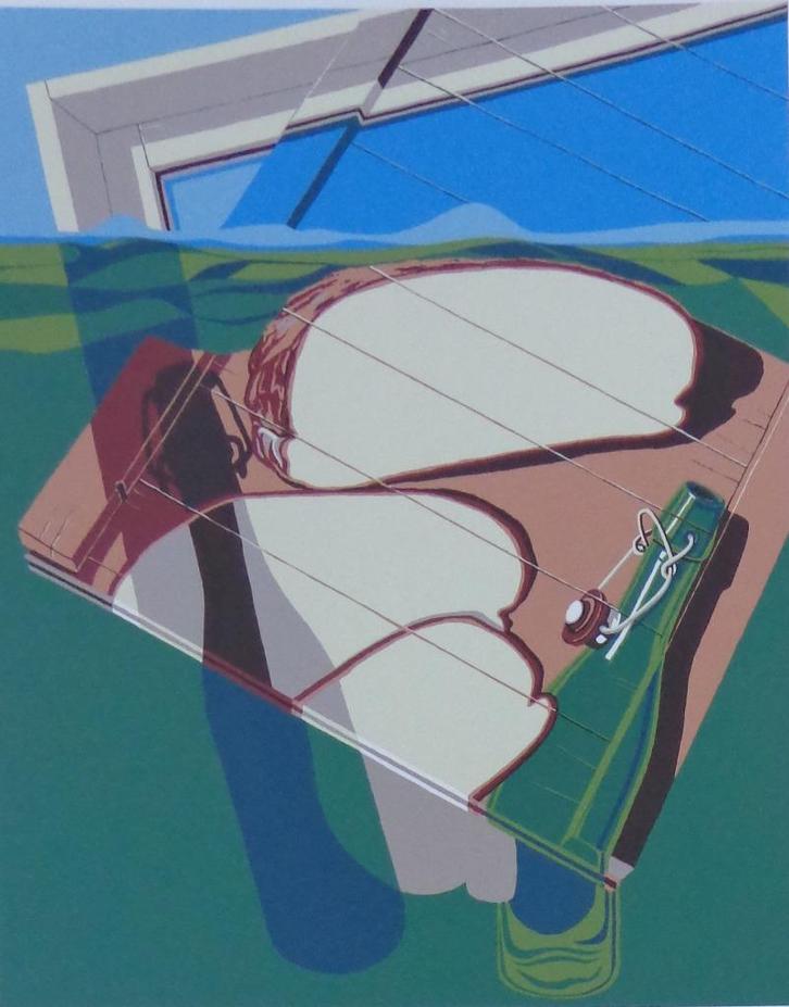 CYR FRIMOUT / TYPISCHE FIGURATIE / KLEURZEEFDRUK / 76x56cm, Antiek en Kunst, Kunst | Litho's en Zeefdrukken, Verzenden