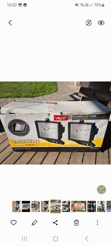 Halogen licht kompleet 2 x 500w beschikbaar voor biedingen