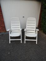 2 vintage tuinstoelen nieuwstaat, Tuin en Terras, Tuinstoelen, Ophalen, Zo goed als nieuw, Kunststof, Stapelbaar