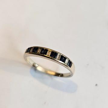 T52 ring 18k witgoud, saffier en 36 karaat diamant AAA beschikbaar voor biedingen