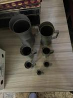 Set van 7 antieke tinnen maatbekers, Ophalen