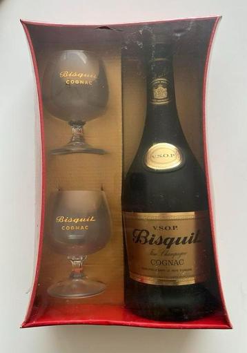 V.S.O.P. Bisquit cognac cadeauverpakking met twee glazen. beschikbaar voor biedingen