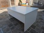 Salontafel met opbergvak - kleur : lakverf wit, Huis en Inrichting, Tafels | Salontafels, Ophalen of Verzenden, Zo goed als nieuw