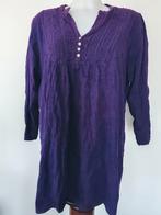 Paarse gerimpelde tuniek maat 46 100% katoen, Kleding | Dames, Grote Maten, Ophalen of Verzenden, Gedragen, Paars, Blouse of Tuniek