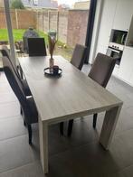 Tafel en 5 stoelen, Huis en Inrichting, Ophalen, Gebruikt, 50 tot 100 cm, Vijf personen of meer