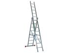 3 delige multifunctionele aluminium ladder 3x11 sporten, Échelle, Enlèvement, Utilisé, Pliable ou rétractable/escamotable