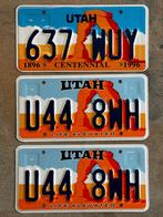 plaque d'immatriculation USA UTAH X 3 LOT ou au CHOIX, Enlèvement ou Envoi